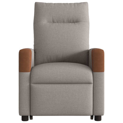Relaxsessel mit Aufstehhilfe Taupe Stoff