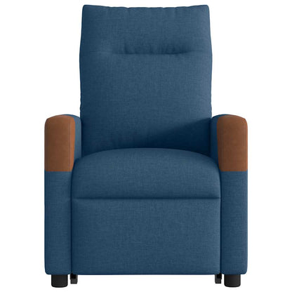 Relaxsessel mit Aufstehhilfe Blau Stoff