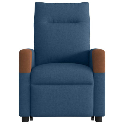Massagesessel mit Aufstehhilfe Blau Stoff