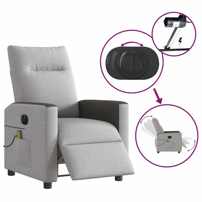 Massagesessel Elektrisch Wolkengrau Stoff