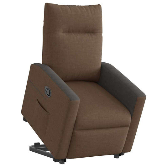 Relaxsessel mit Aufstehhilfe Braun Stoff