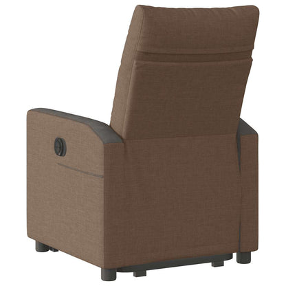 Relaxsessel mit Aufstehhilfe Braun Stoff