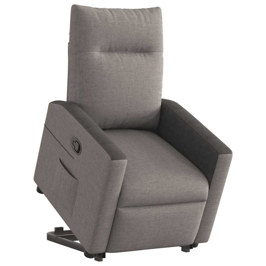 Relaxsessel mit Aufstehhilfe Taupe Stoff