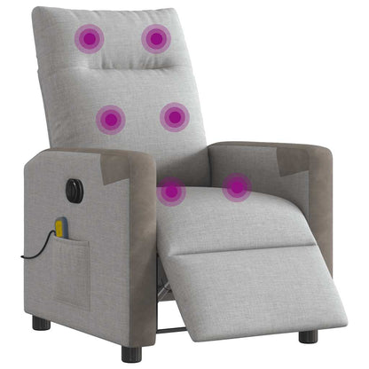 Massagesessel Elektrisch Wolkengrau Stoff