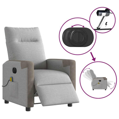 Massagesessel Elektrisch Wolkengrau Stoff