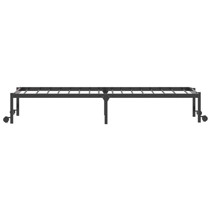 Bettgestell ohne Matratze Klappbar Schwarz 90x190 cm Stahl