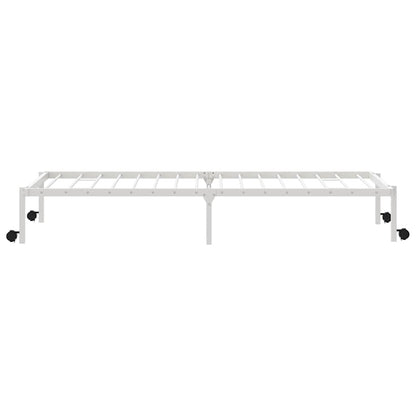 Bettgestell ohne Matratze Klappbar Weiß 90x200 cm Stahl