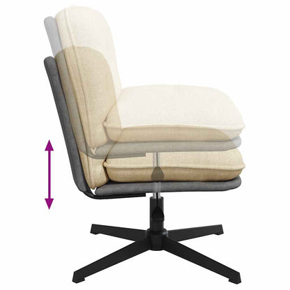 Bürostuhl Drehbar Creme Stoff