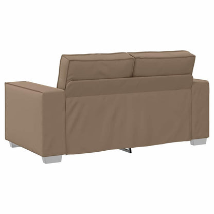 Loveseat Sofa 120 cm mit Kissen Cappuccino Kunstleder