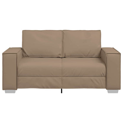 Loveseat Sofa 120 cm mit Kissen Cappuccino Kunstleder