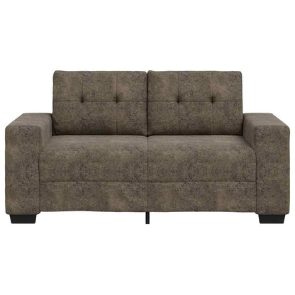 Zweisitzer-Sofa mit Kissen Dunkelgrau Kunstleder