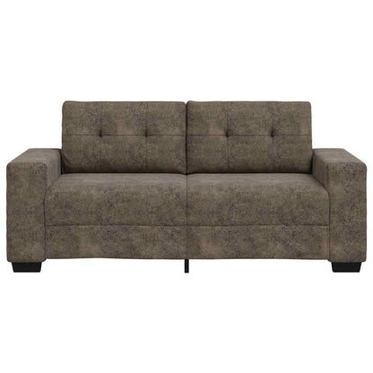 Zweisitzer-Sofa mit Kissen Dunkelgrau Kunstleder