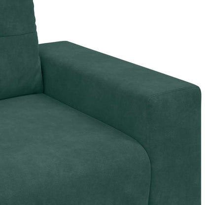 Sofa mit Kissen Dunkelgrün Samt