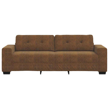 Sofa mit Kissen Braun Kunstleder & Holz