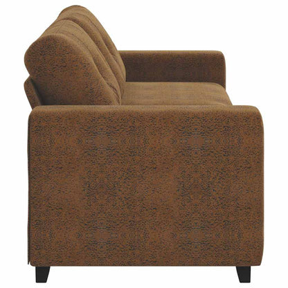 Sofa mit Kissen Braun Kunstleder & Holz