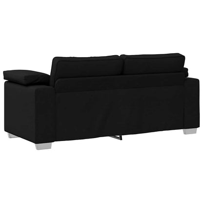 Sofa mit Kissen Schwarz 180 x 77 x 82 cm Stoff