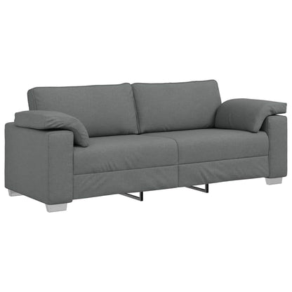 Sofa mit Kissen Dunkelgrau 219 x 77 x 82 cm Stoff