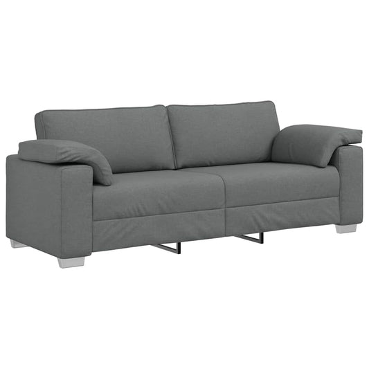 Sofa mit Kissen Dunkelgrau 219 x 77 x 82 cm Stoff
