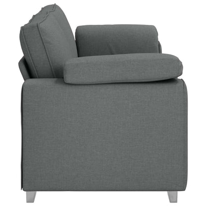 Sofa mit Kissen Dunkelgrau 219 x 77 x 82 cm Stoff