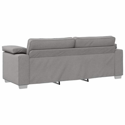 Sofa mit Kissen Wolken-Grau 219 x 77 x 82 cm Stoff