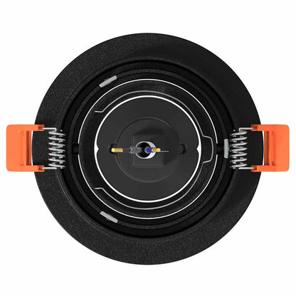 Spotlights 24 pcs Schwarz 9 x 9 x cm Aluminium