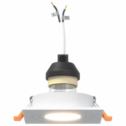 Spotlights mit Scheinwerfern 24 pcs Weiß 9 x 9 x cm Aluminium