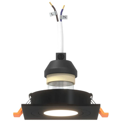 Spotlights mit Scheinwerfern 6 pcs Schwarz 9 x 9 x cm Aluminium