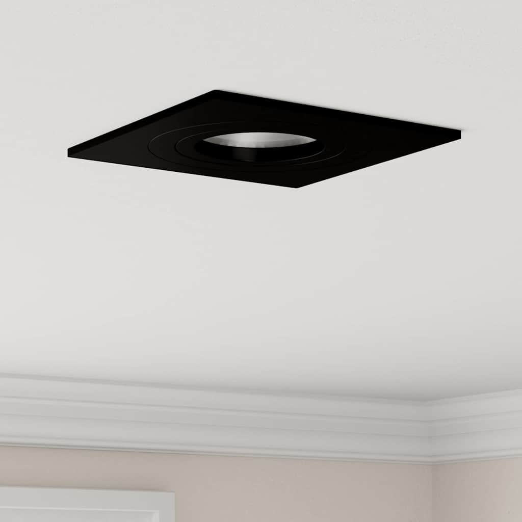 Spotlights 12 pcs Schwarz 9 x 9 x cm Aluminium