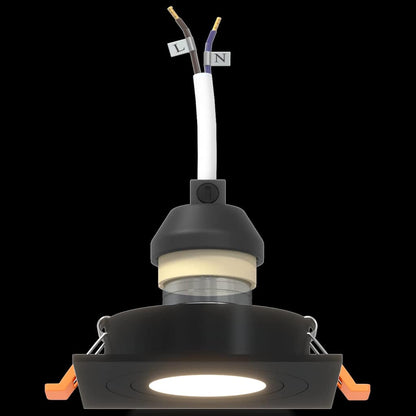 Spotlights 24 pcs Schwarz 9 x 9 x cm Aluminium