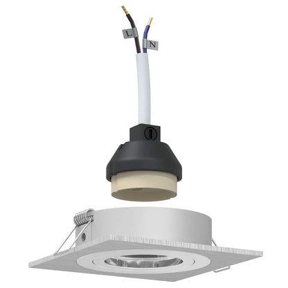 Spotlights mit Scheinwerfern 6 pcs Silber 9 x 9 x cm Aluminium