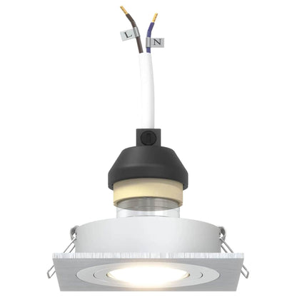Spotlights mit Scheinwerfern 6 pcs Silber 9 x 9 x cm Aluminium