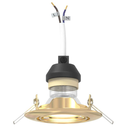 Spotlights mit Scheinwerfern 24 pcs Gold 9 x 9 cm Metall