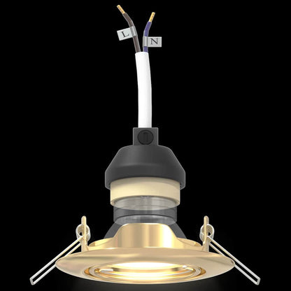 Spotlights mit Scheinwerfern 24 pcs Gold 9 x 9 cm Metall