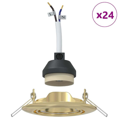 Spotlights mit Scheinwerfern 24 pcs Gold 9 x 9 cm Metall