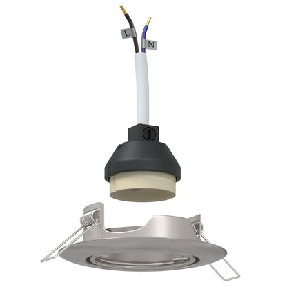 Spotlights mit Scheinwerfern 24 pcs Silber 9 x 9 cm Metall