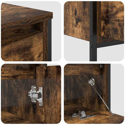 Badezimmermöbel Set 3 pcs Räuchereiche 90 x 34,5 x 60 cm