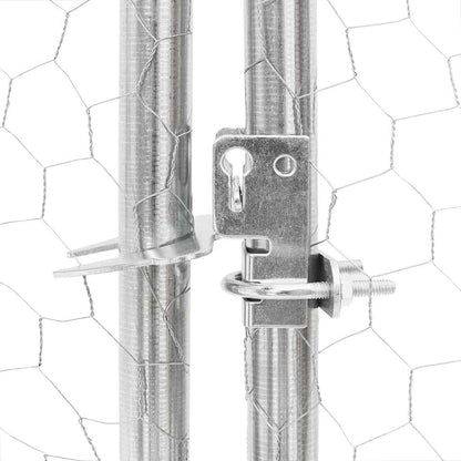 Hühnerstall mit Dach 2,5x4x2,25 m Verzinkter Stahl