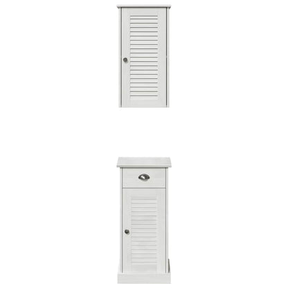 Badezimmermöbel Set 2 pcs Braun und Weiß 37 x 34 x 80 cm