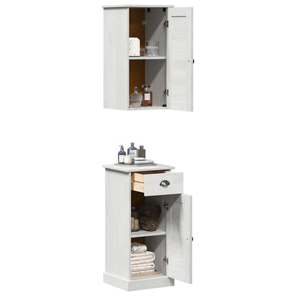 Badezimmermöbel Set 2 pcs Braun und Weiß 37 x 34 x 80 cm