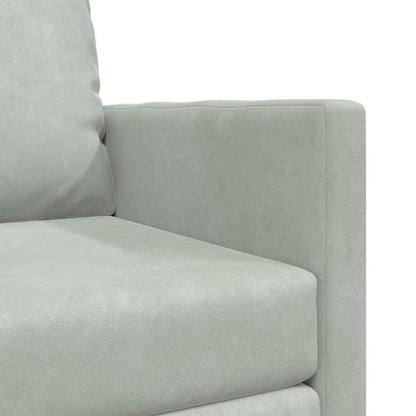 Fußsofa-Bett mit Kissen Hellgrau 74 x 77 x 81 cm Samt