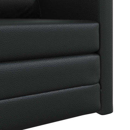 Boden Schlafsofa mit Kissen Schwarz 74 x 77 x 81 cm Kunstleder