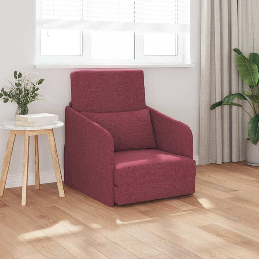 Sofa Bett Weinrot 65 x 80 x 83 cm Stoff