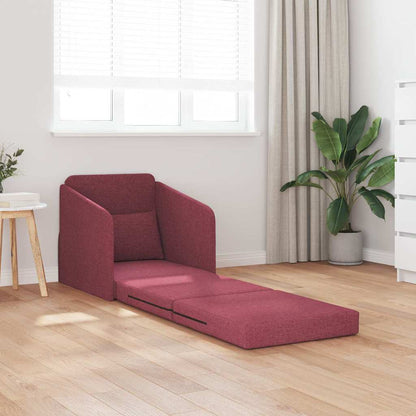 Sofa Bett Weinrot 65 x 80 x 83 cm Stoff