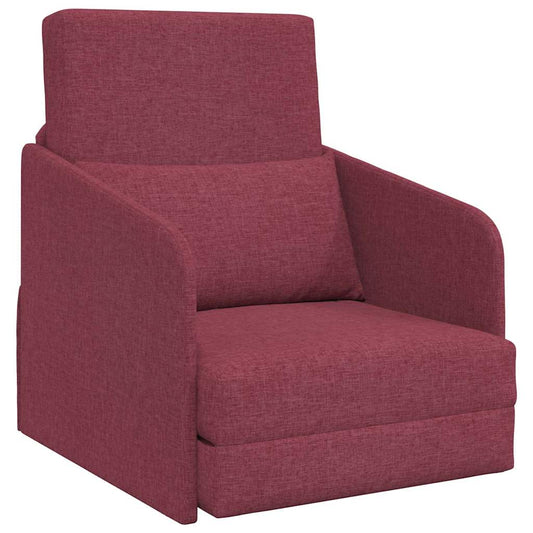 Sofa Bett Weinrot 65 x 80 x 83 cm Stoff