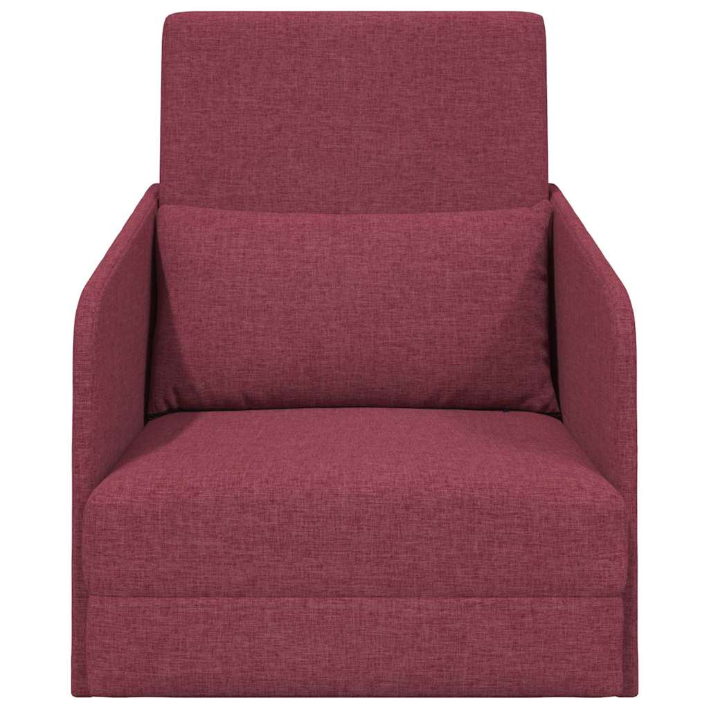 Sofa Bett Weinrot 65 x 80 x 83 cm Stoff