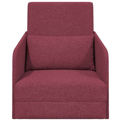 Sofa Bett Weinrot 65 x 80 x 83 cm Stoff