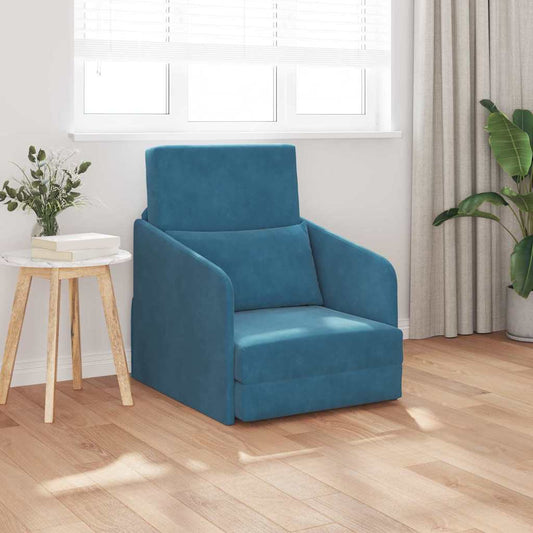 Sofa Bett Blau 65 x 80 x 83 cm Samt
