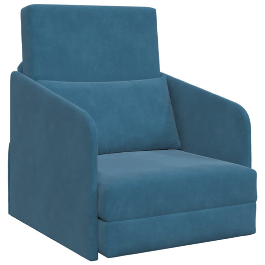 Sofa Bett Blau 65 x 80 x 83 cm Samt