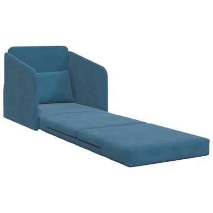 Sofa Bett Blau 65 x 80 x 83 cm Samt