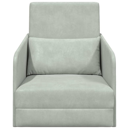 Sofa Bett Hellgrau 65 x 80 x 83 cm Samt
